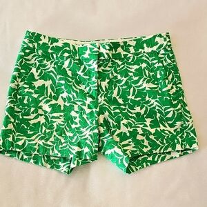 J.crew Factory Green Leaf Print Women's‎ Shorts Size 6
